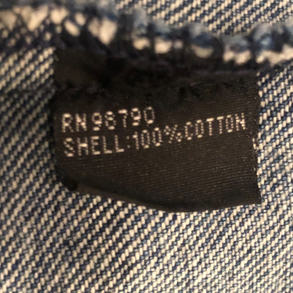 Rampage Size Med Vintage Double Breasted Belted Blue Denim Jacket with Pockets - Picture 10 of 16